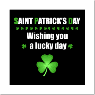 Happy Saint Patrick’s day: Wishing you a lucky day Posters and Art